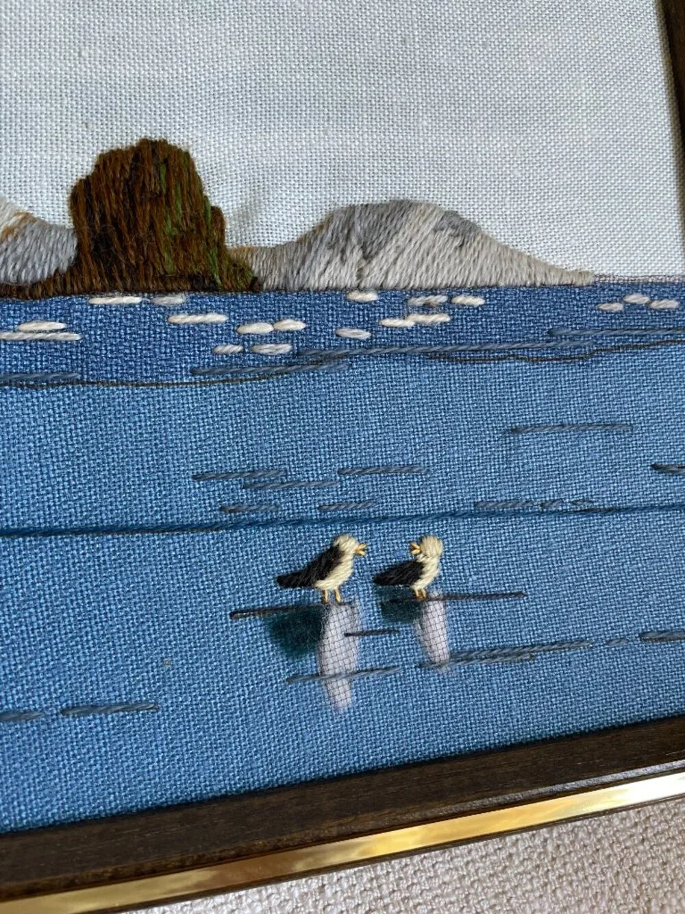 Vintage wool embroidered